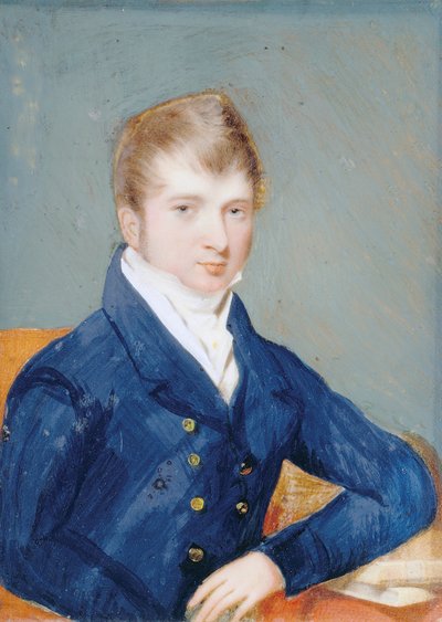 Escola Britânica - Retrato de um jovem de Unbekannt Unbekannt